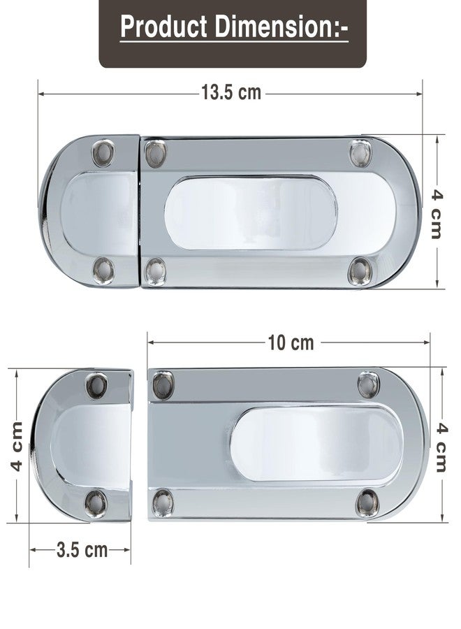 Ruboxa Door Latch Lock/Baby Latch for Bathroom/Door Latches for Home/Bedroom/Office/Door Chitkani - Pack of 1 (SH-88, Chrome) - Image 4